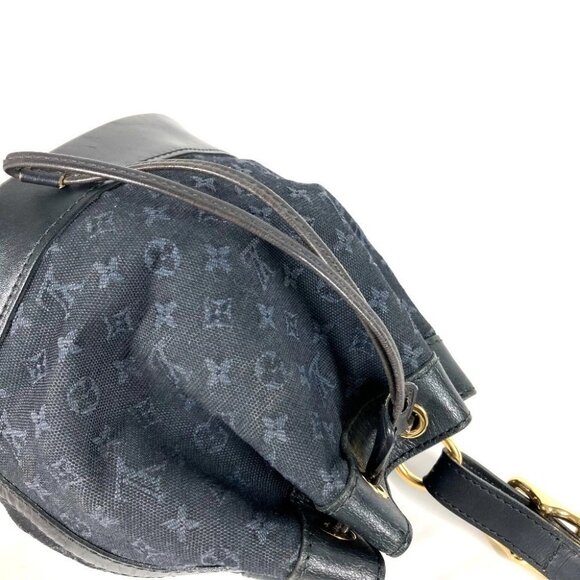 LOUIS VUITTON M92687 Noelie Shoulder Bag Hand Bag Monogram Mini Canvas Navy - Picture 9 of 11